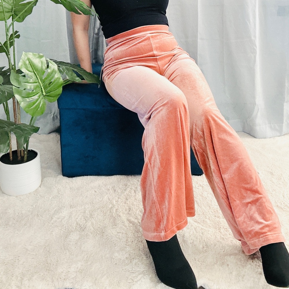 Suede Pumpkin Flare Pants